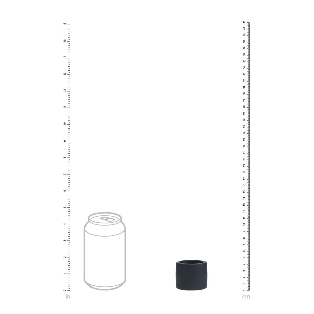 LEVELZ Liquid Silicone Ball Strap in Large, black, non-vibrating cock ring accessory