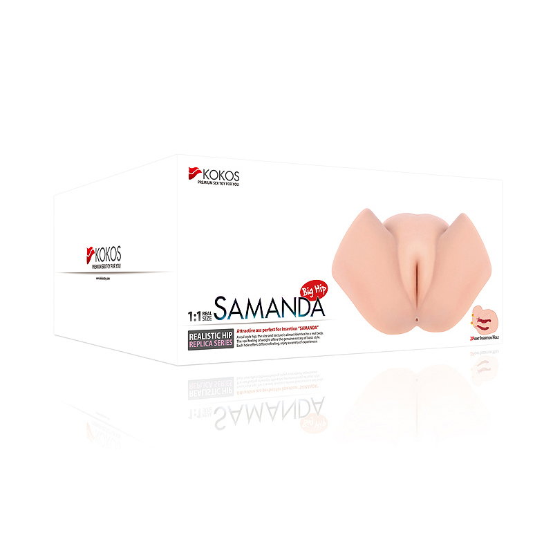 Kokos Big Hip Samanda realistic masturbator in soft beige TPR