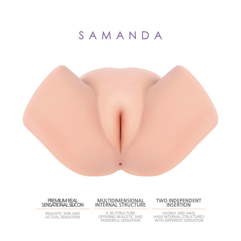 Kokos Big Hip Samanda realistic masturbator in soft beige TPR