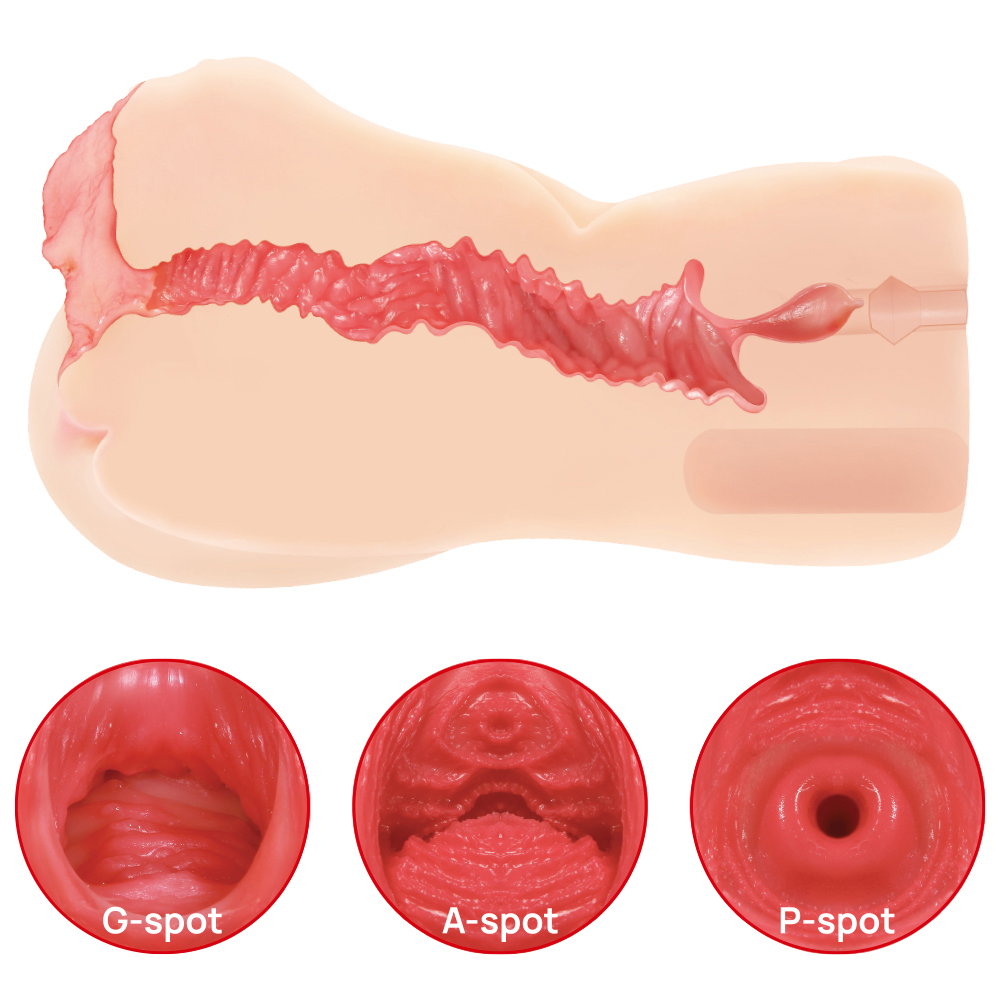 Kokos Vanilla Onahole 004 TPE masturbator with silicone suction cap