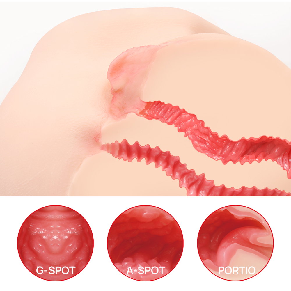 Kokos Big Hip Vanilla 004 TPR masturbator with sculpted hip shape and textured interior