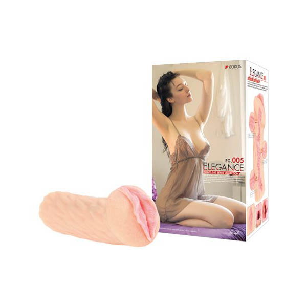 Kokos Elegance 005 compact TPR masturbator with textured internal design