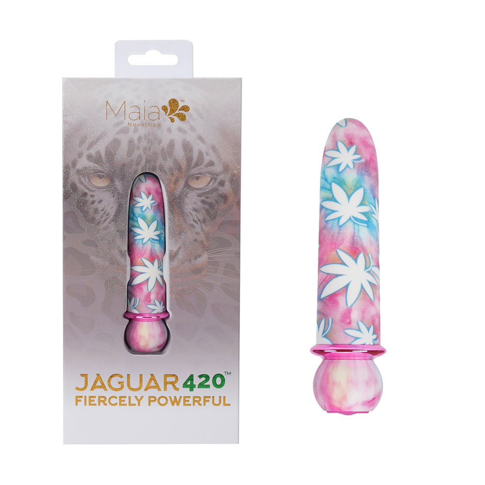 Maia Jaguar 420 rechargeable bullet vibrator in tie dye colourway
