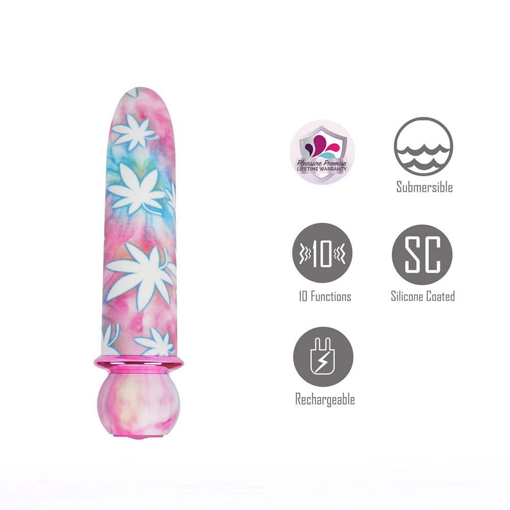Maia Jaguar 420 rechargeable bullet vibrator in tie dye colourway