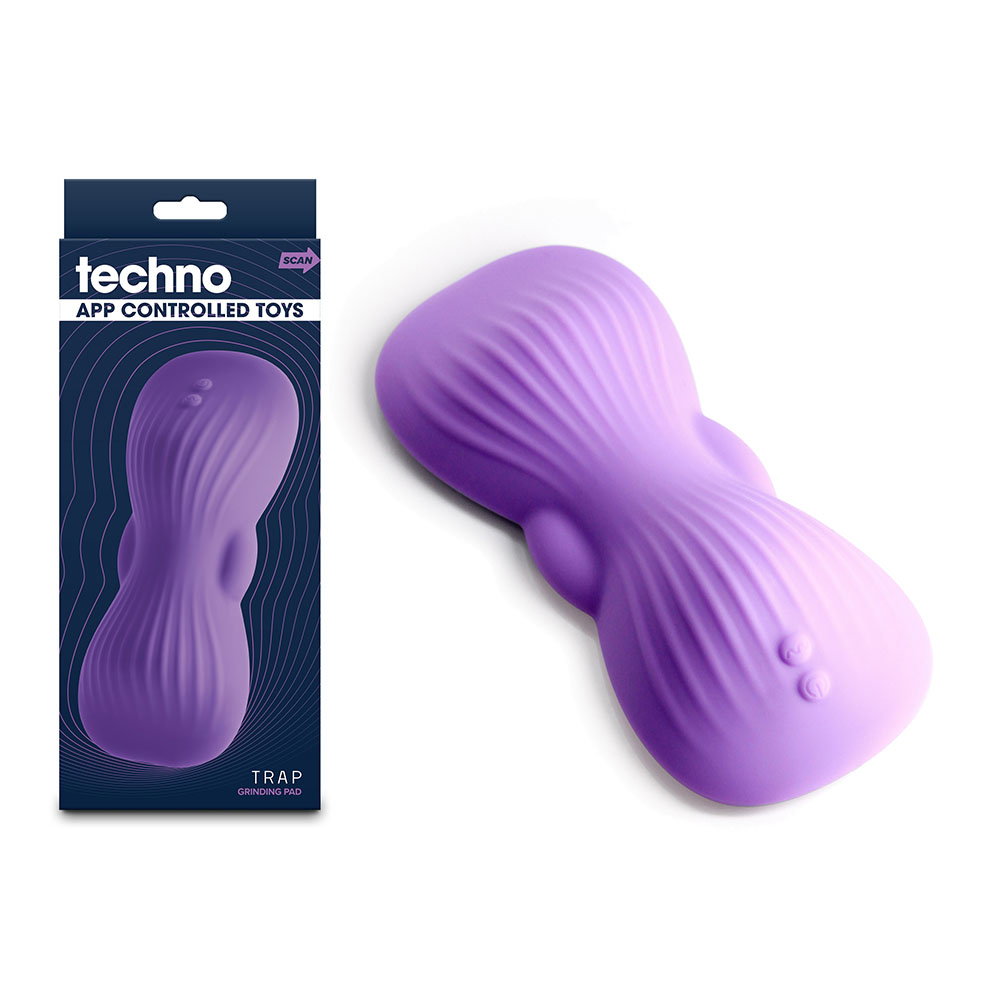 Purple Techno Trap app-controlled silicone grinding pad by NS Novelties