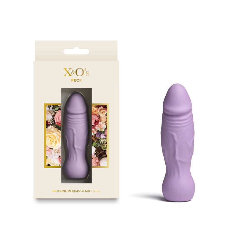 NS Novelties X & O's Peck compact silicone vibrator in lavender