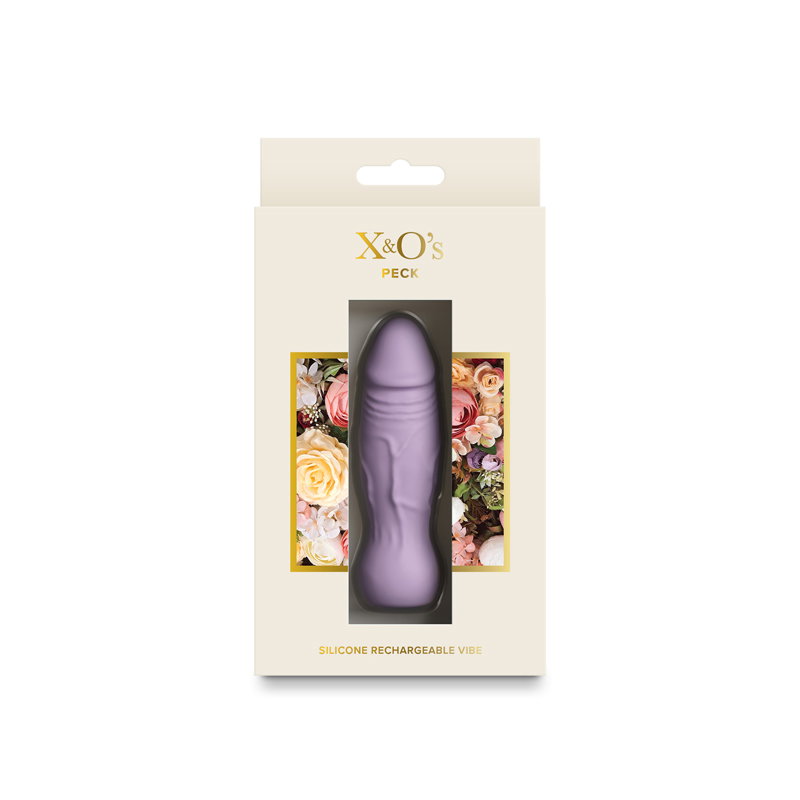 NS Novelties X & O's Peck compact silicone vibrator in lavender