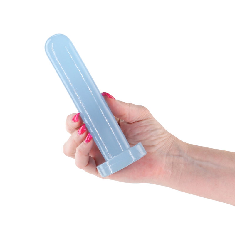 Firefly Thrill small blue glow-in-the-dark TPE dildo with suction cup base