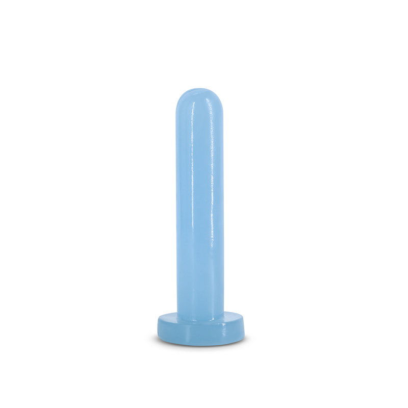Firefly Thrill small blue glow-in-the-dark TPE dildo with suction cup base