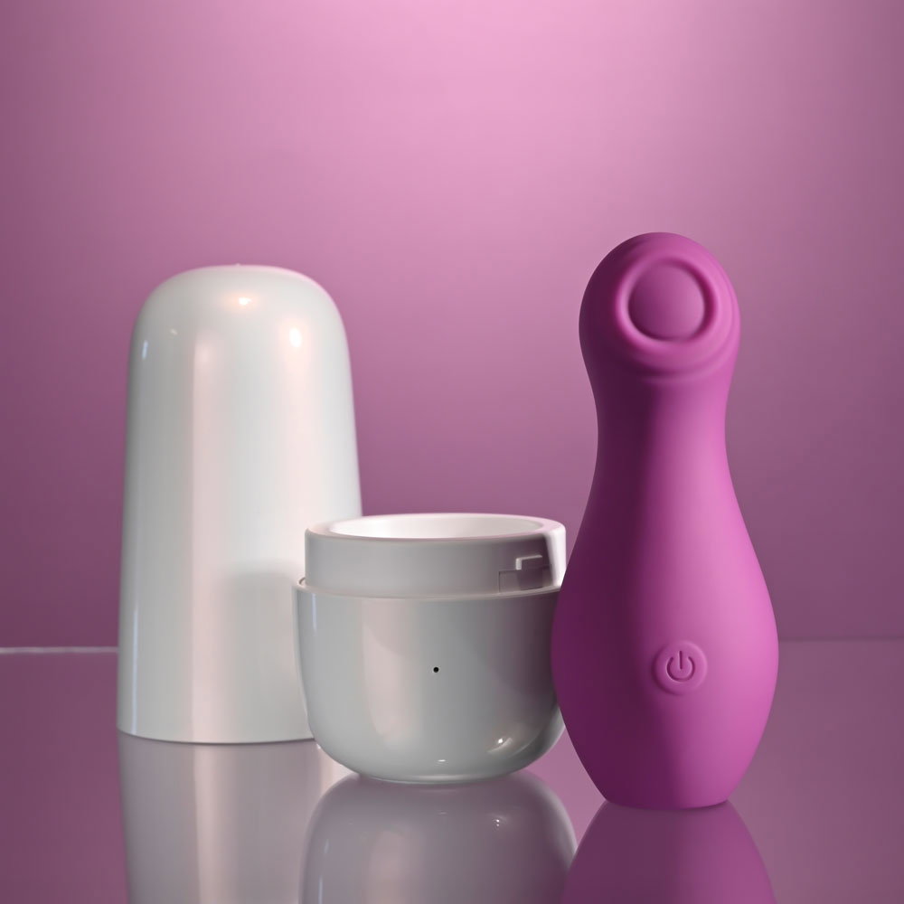 Playboy Pleasure The Jet Set Tapping Toy with white USB rechargeable travel case