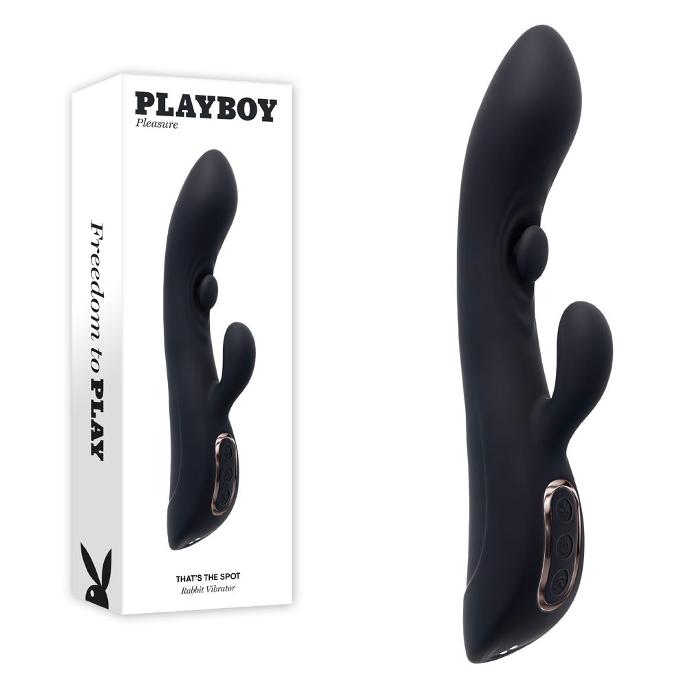 Playboy Pleasure That's The Spot dual vibrator with flexible G-spot shaft and clitoral arm
