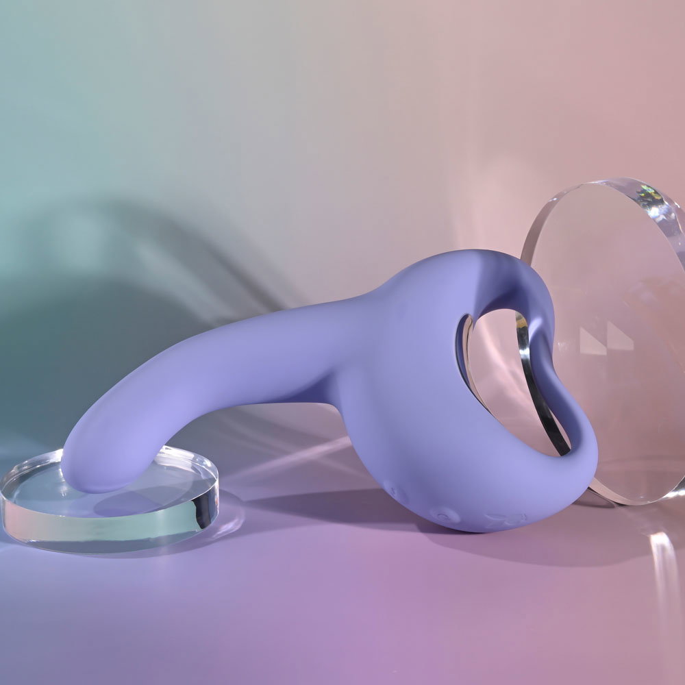 Playboy Pleasure Nice To Meet You curved silicone come-hither vibrator with flexible handle loop