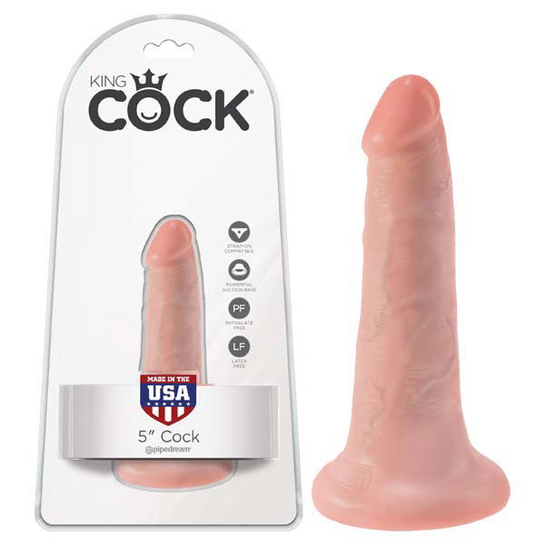Pipedream King Cock 5 inch realistic flesh-toned dildo with suction cup base