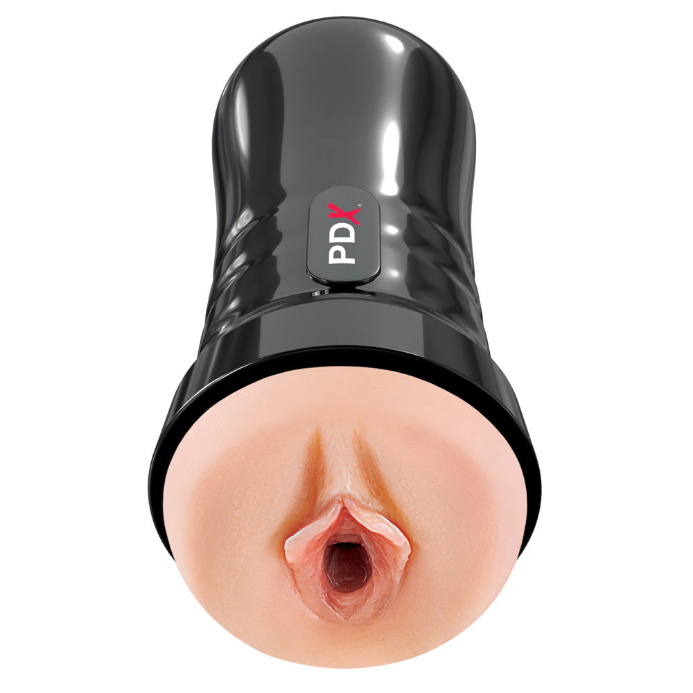 Pipedream Wet Pussies Super Stroker in flesh tone with protective case and removable sleeve