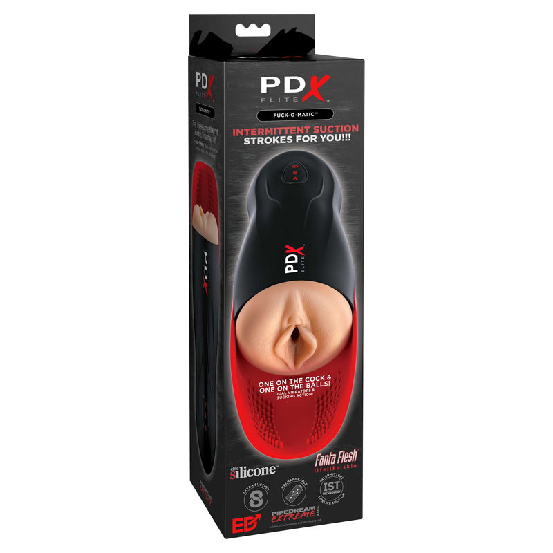 Pipedream PDX Elite Fuck-O-Matic automatic suction masturbator with textured internal sleeve