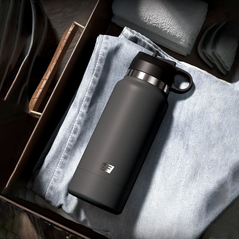 Pipedream PDX Plus Flask Secret Delight masturbator styled like a water bottle, flesh colour