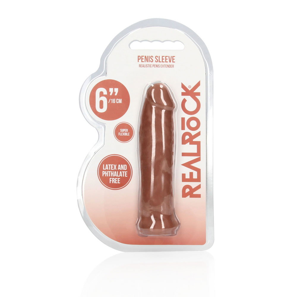 RealRock 6-inch realistic tan penis sleeve made from Skin TPE