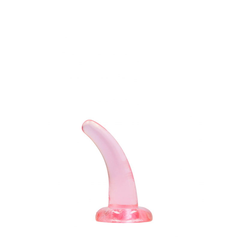 Pink REALROCK TPE dildo with suction cup base, 11.5 cm