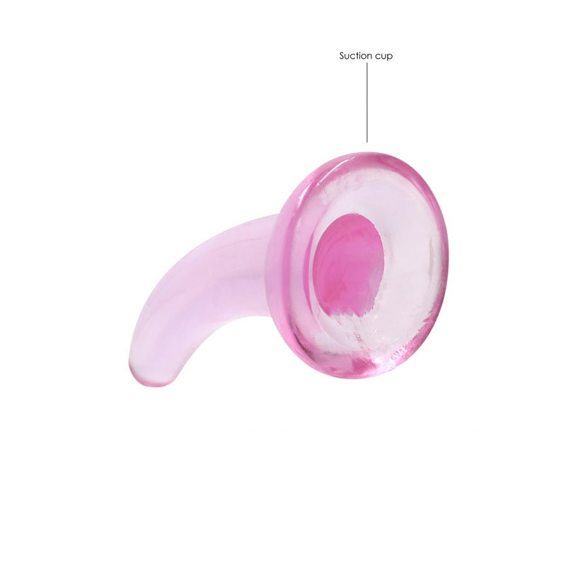 Pink REALROCK TPE dildo with suction cup base, 11.5 cm