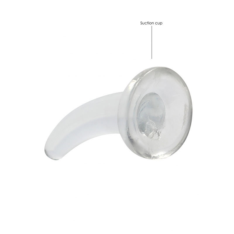 REALROCK clear TPE suction cup dildo, 11.5 cm, by Shots Toys