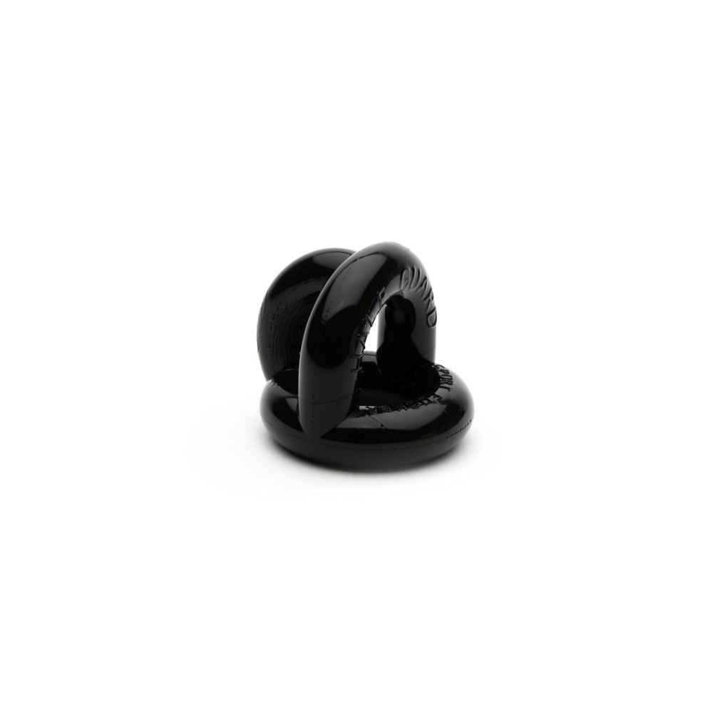 Sport Fucker Half Guard black TPR cock ring with integrated splitter design