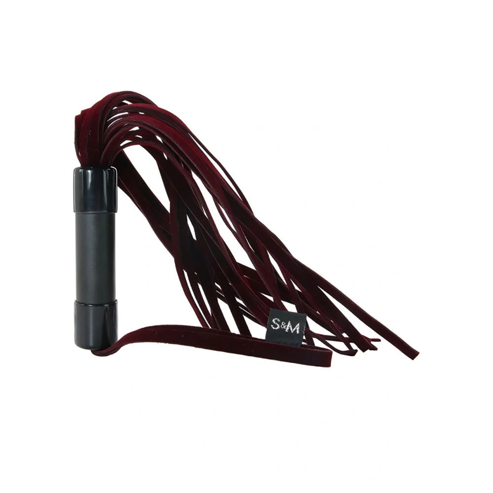 Sportsheets S&M Enchanted Flogger with red tails, sturdy handle and wrist loop