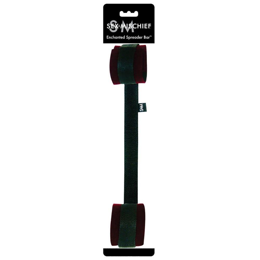 Sportsheets S&M Enchanted Spreader Bar with adjustable cuffs at each end