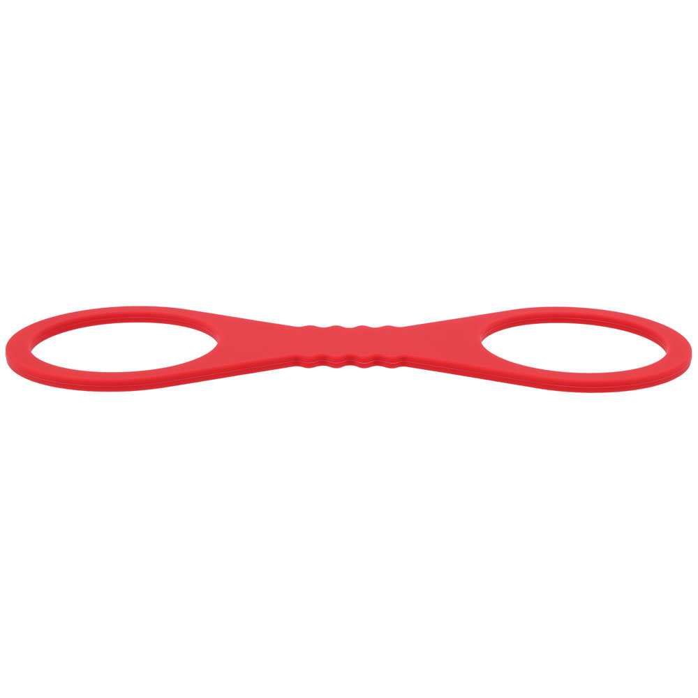 Sportsheets Amor Large Silicone Cuffs in red, a pair of wrist or ankle restraints