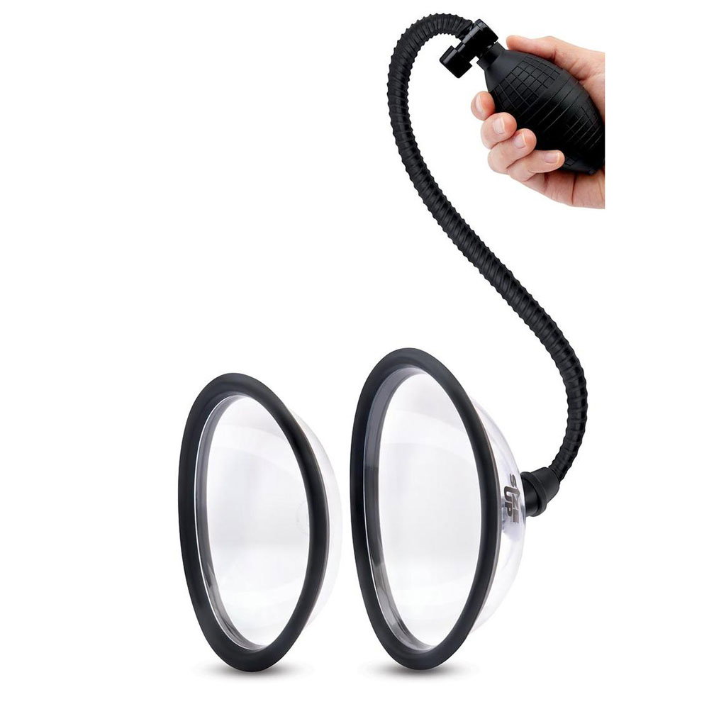 Size Up Classic Vagina Pump with two clear interchangeable chambers, pressure hose and ball grip handle
