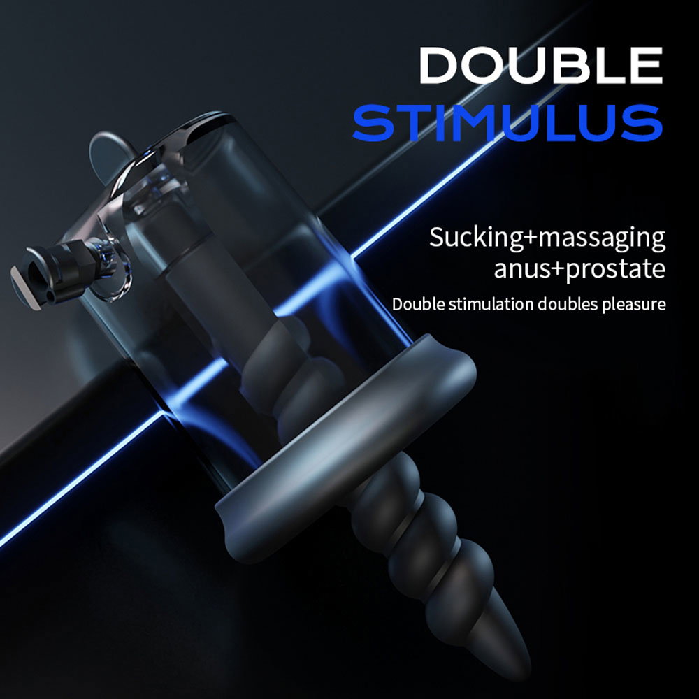 LuvPump Rosebud manual anal pump kit with pressure gauge, silicone cushion and two textured inserts