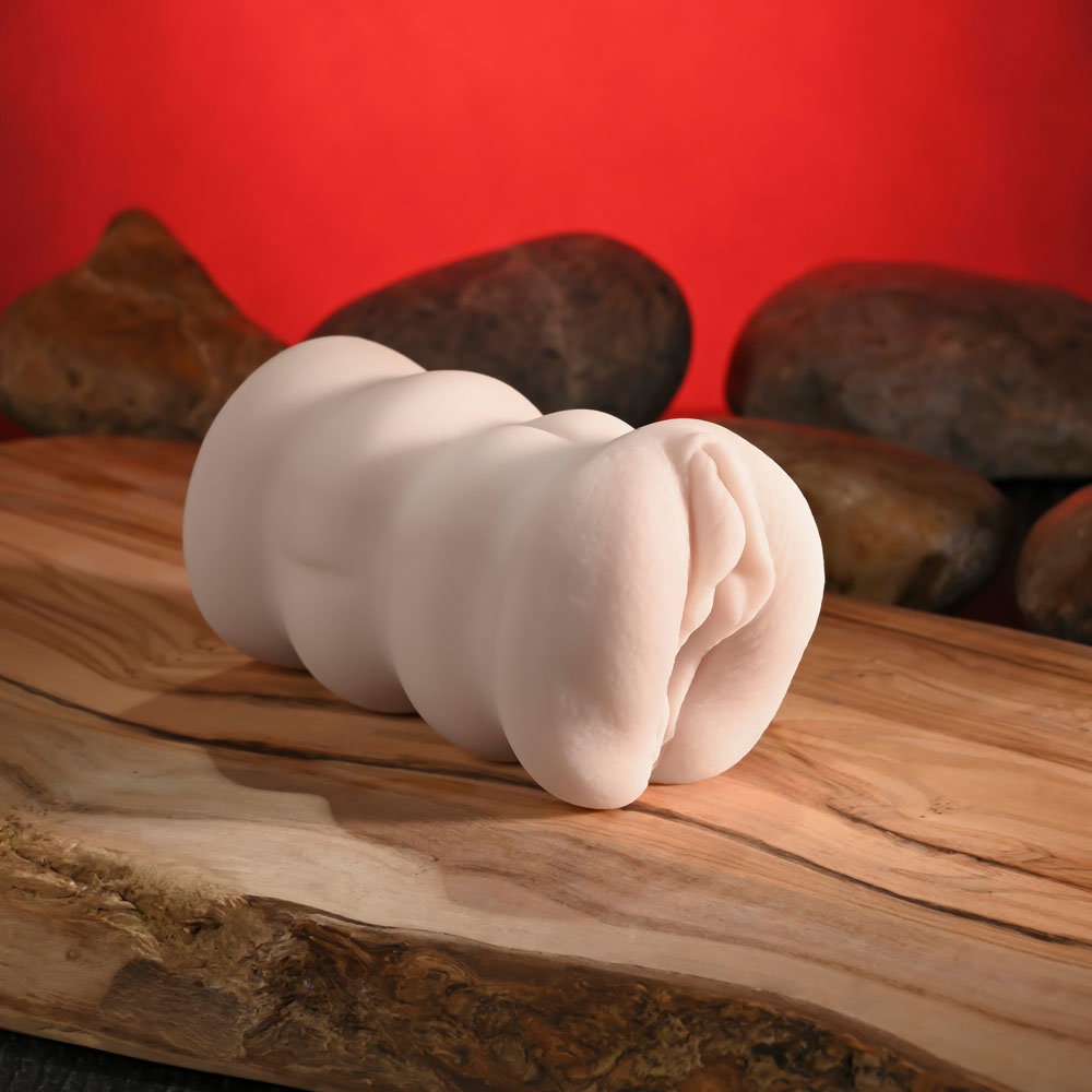 Zero Tolerance Riley Reid mini stroker with textured internal channel and grooved outer grip