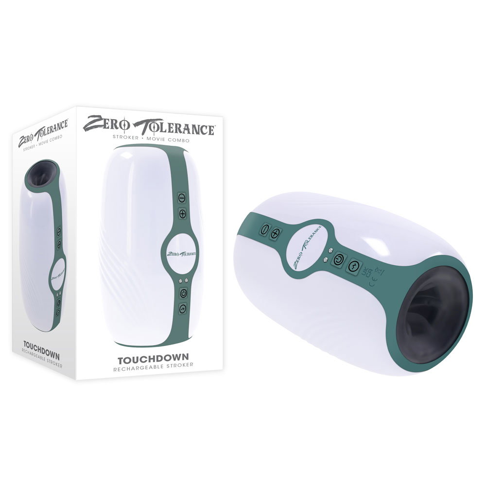 Zero Tolerance Touchdown vibrating stroker with textured canister grip