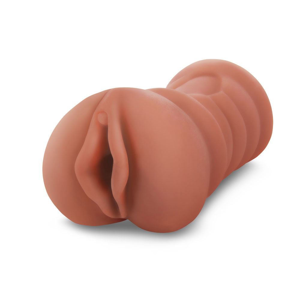 Zolo Stroke Off Latina Stroker, a compact tan-coloured handheld masturbator