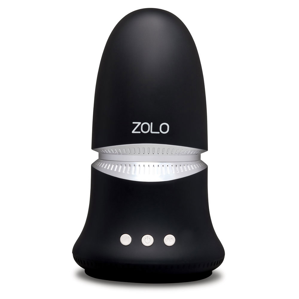 Zolo Nut Buster automatic hands-free masturbator with power base, textured silicone sleeve and wireless remote
